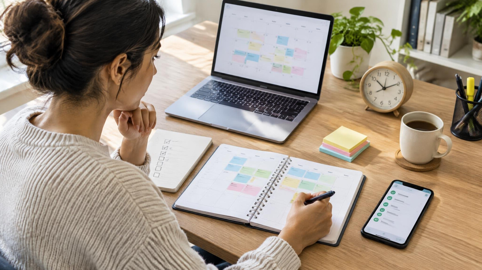 person planning schedule